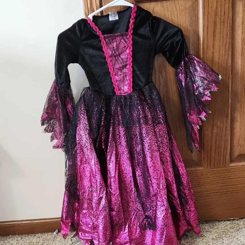 Spirit Shimmer Witch Costume for Kids - Pink and Black - Picture 3 of 8
